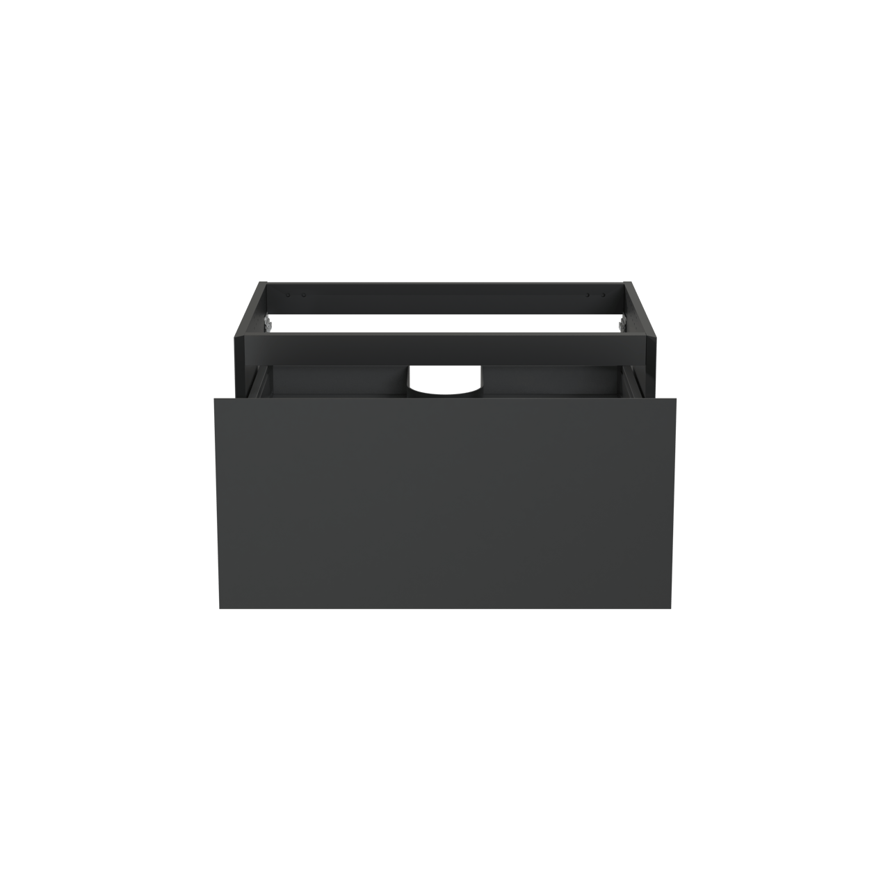 Balmani Idra meuble sous-vasque suspendu 90 x 55 cm noir mat 2 tiroirs