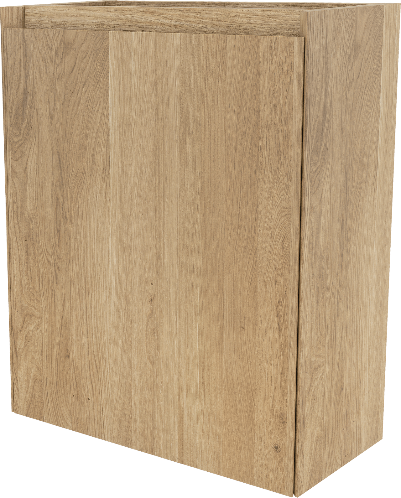 Balmani Mitra hängendes Badmöbel Set (Gäste WC): 42 x 21 cm, Eiche Natur, Loop Waschtisch, Solid Surface, matt