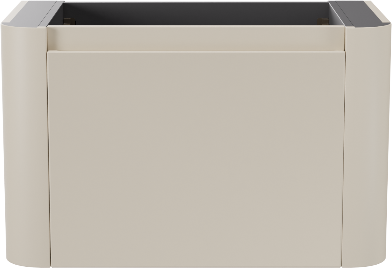 Storke Soft meuble sous-lavabo suspendu 80 x 46 cm Sand mat 2 tiroirs