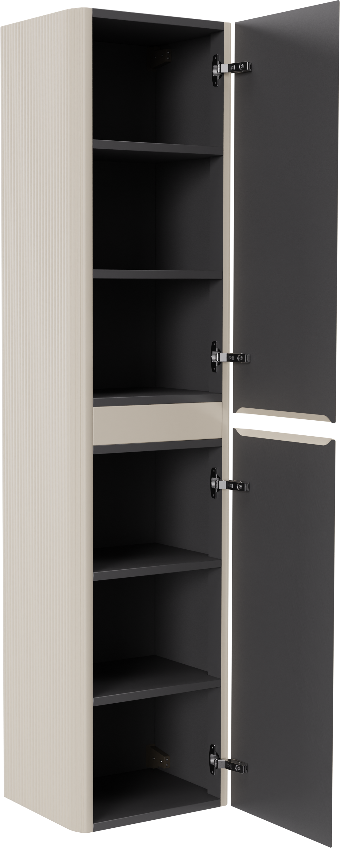 Storke Soft armoire colonne suspendu 40 x 35 x 170 cm Sand mat Nervure sym. vert.