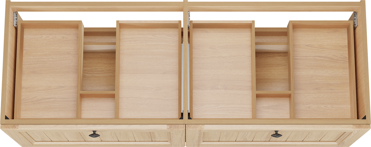 Balmani Lemon meuble sous-lavabo suspendu 150 x 55 cm Placage chêne naturel 4 tiroirs