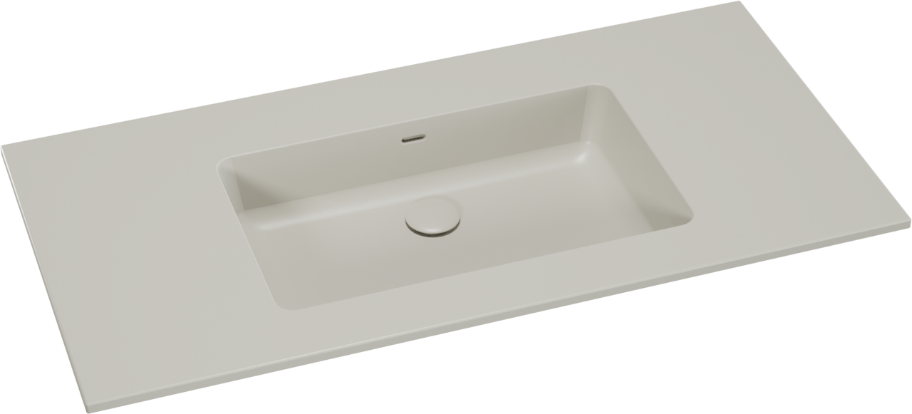 Storke Diva Einzelwaschtisch matt seidengrau Top Solid Seidengrau Matt 105 x 52 cm