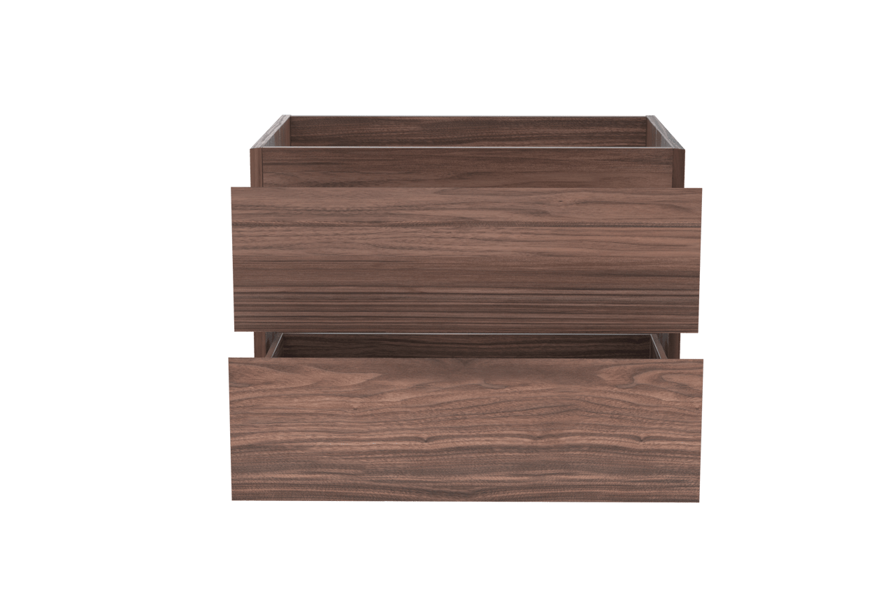 Balmani Mitra meuble sous-vasque suspendu 75 x 55 cm plaqué noyer 2 tiroirs