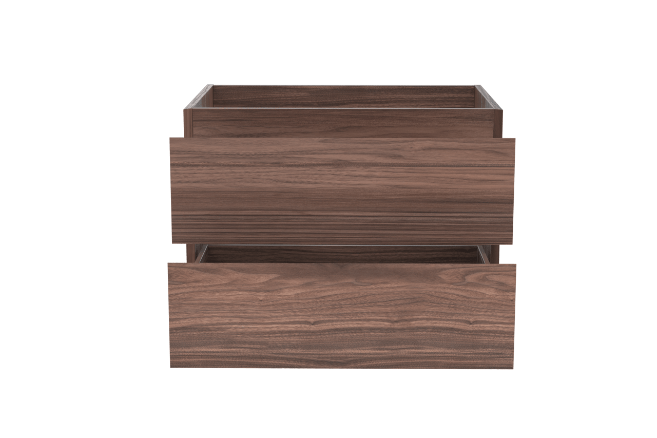 Balmani Mitra meuble sous-lavabo suspendu 75 x 55 cm placage noyer 2 tiroirs