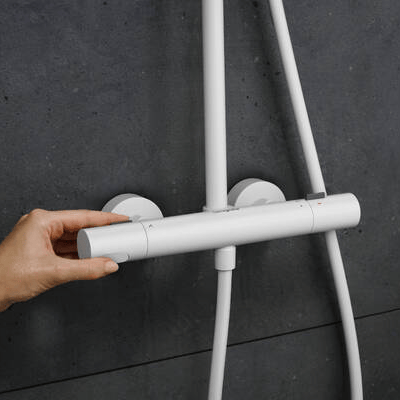 Hansgrohe Pulsify S260 Puro thermostatische kraan regendoucheset mat wit