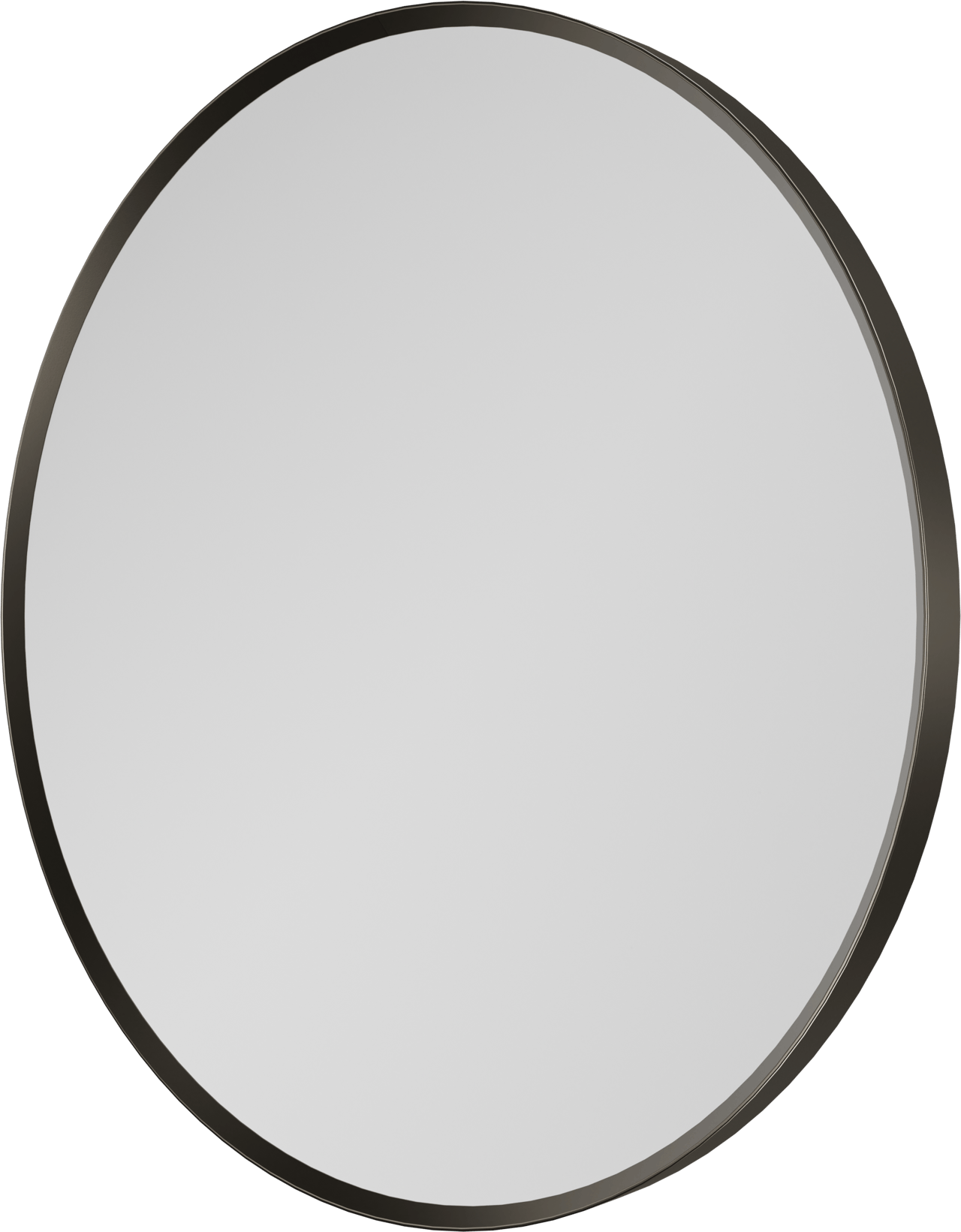 Balmani Auro Gäste-WC Spiegel: Rund, Brushed GunMetal, Ø 45 cm