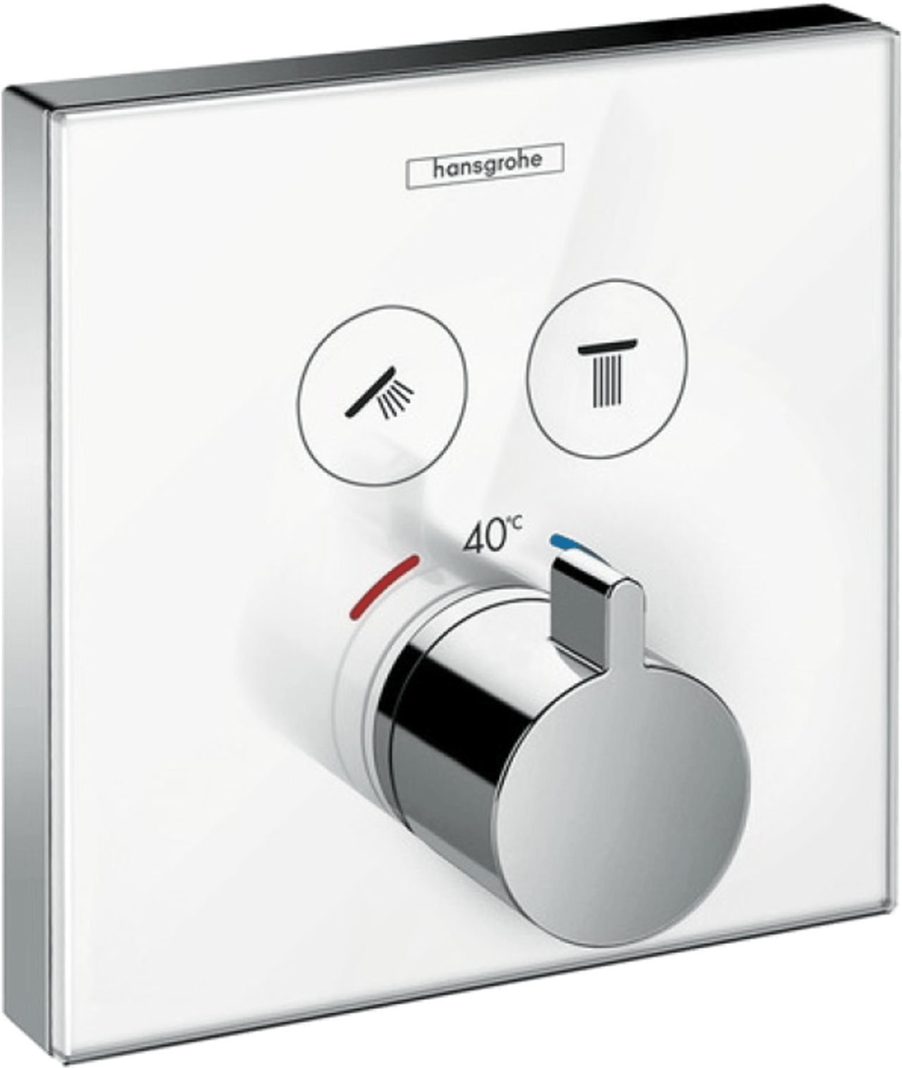 Hansgrohe ShowerSelect Glass inbouw douchekraan thermostaat wit/chroom
