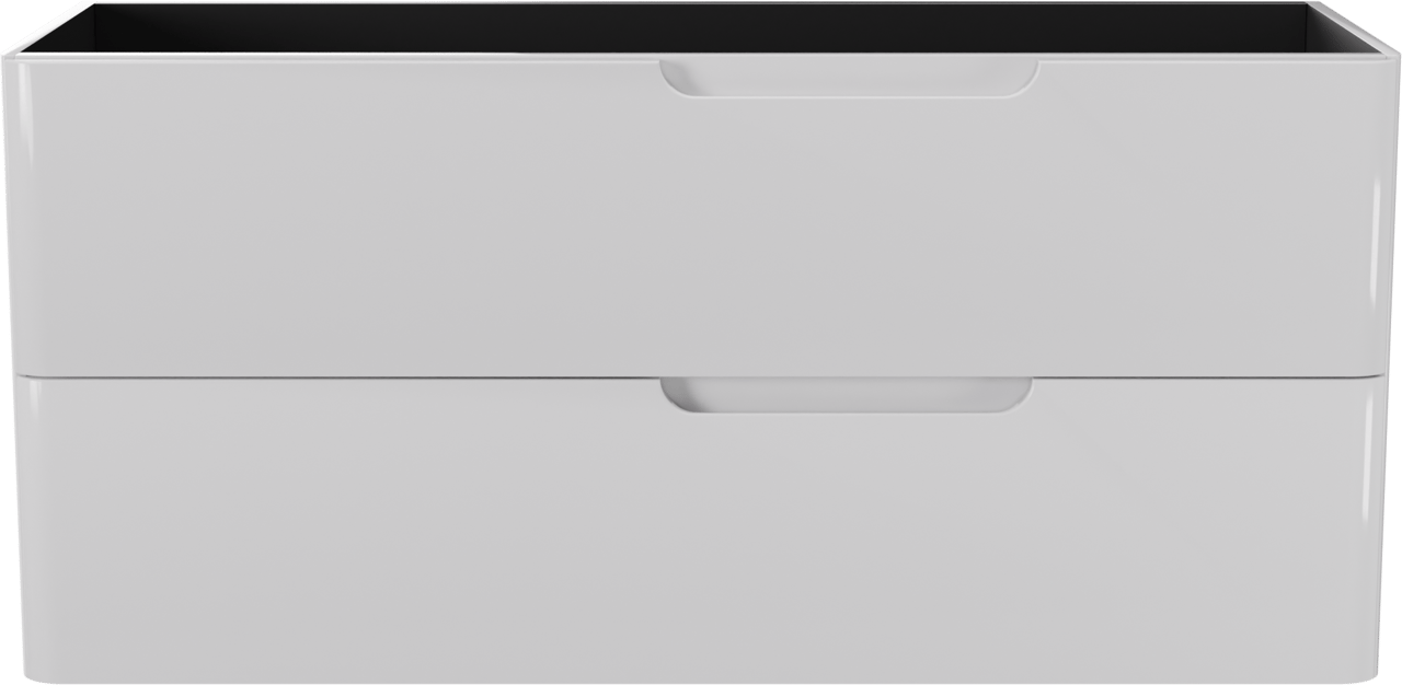Linie Curvo meuble sous-lavabo suspendu 120 x 46 cm Blanc Brillant 2 tiroirs