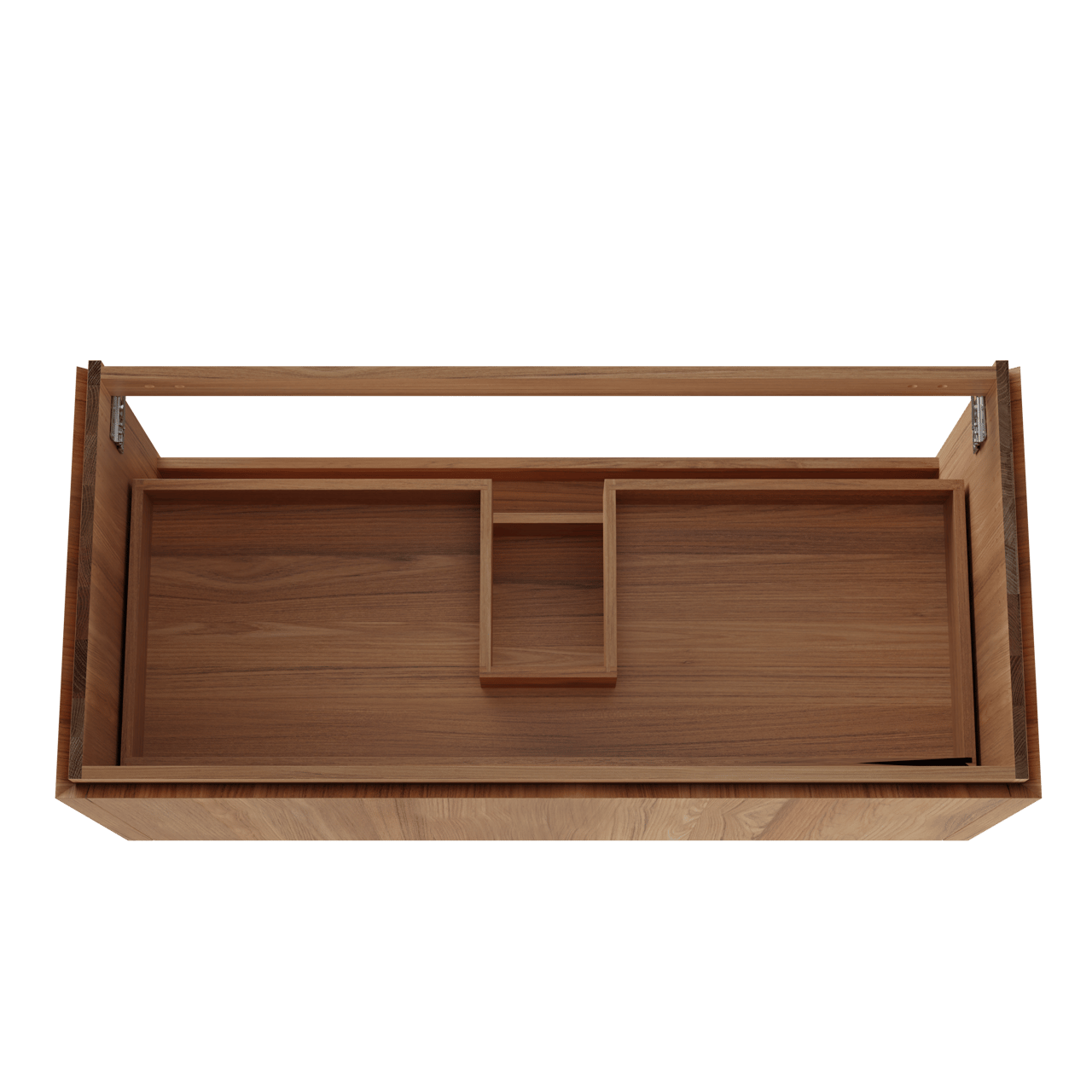 Balmani Eclips hängendes möbelstück Waschtischunterschränke 120 x 55 cm Teak 2 Schubladen