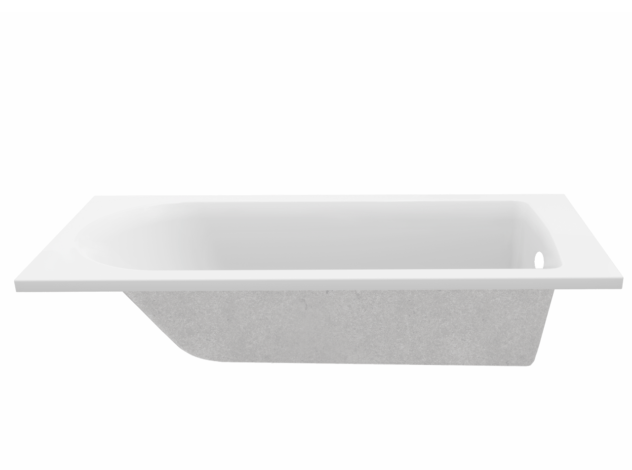 Luca Varess Rosala 1-Personen-Einbaubadewanne: 170 x 70 cm, Acryl, Weiß mat