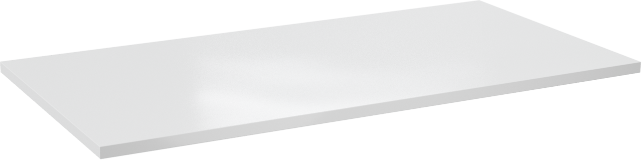 Linie Lado enkel wastafelblad Glanzend Wit composiet marmer 90 x 46 cm