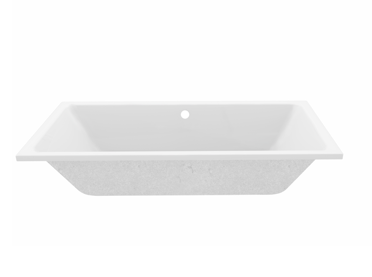 Luca Varess Sandrina tweepersoons inbouwbad 170 x 75 cm acryl mat wit
