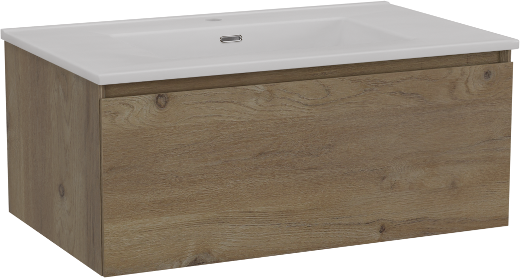 Storke Edge Badmöbel Set mit Kera Waschtisch