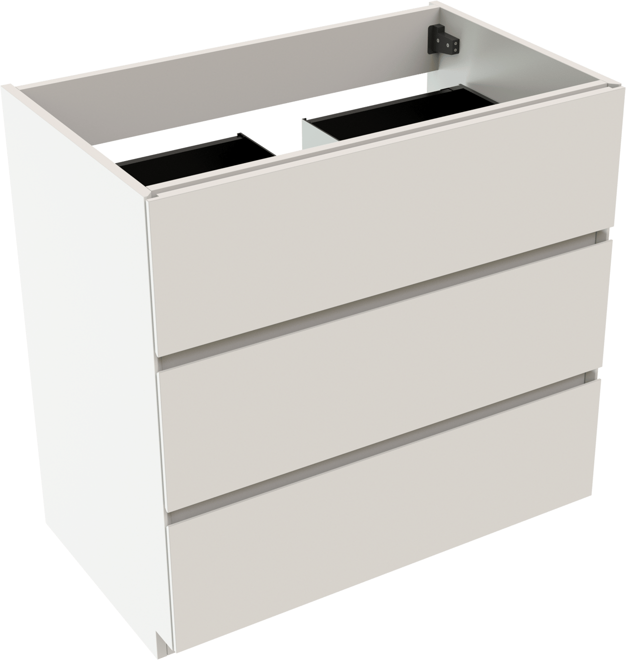 Storke Edge staande wastafelonderkast 85 x 52 cm mat wit 3 lades