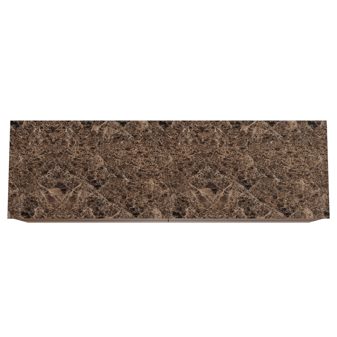 Balmani Mitra meuble salle de bains suspendu 180 x 55 cm noyer avec Stretto tablette simple ou double en marbre dark emperador