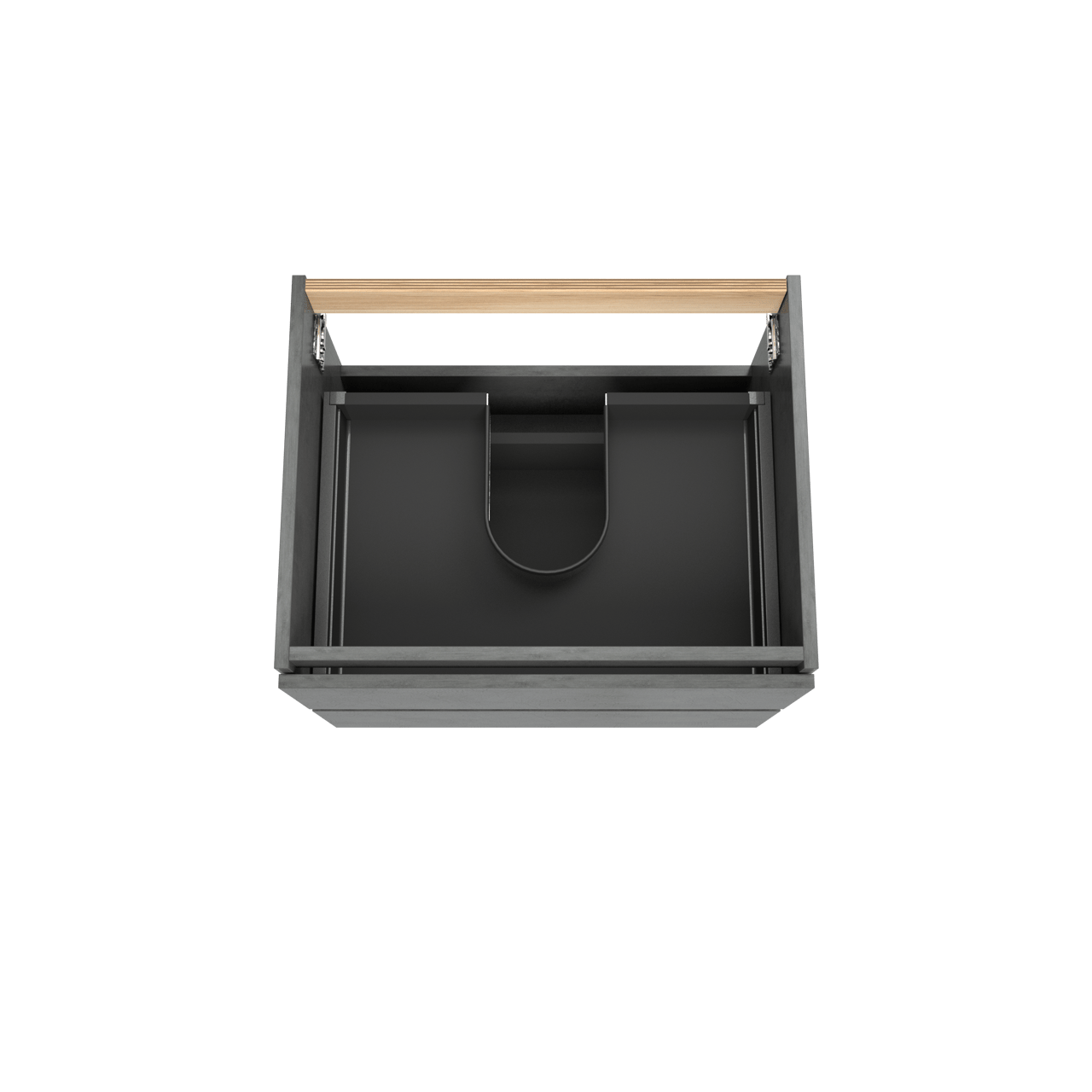 Balmani Lucida zwevende wastafelonderkast 67,5 x 55 cm beton donkergrijs 2 lades