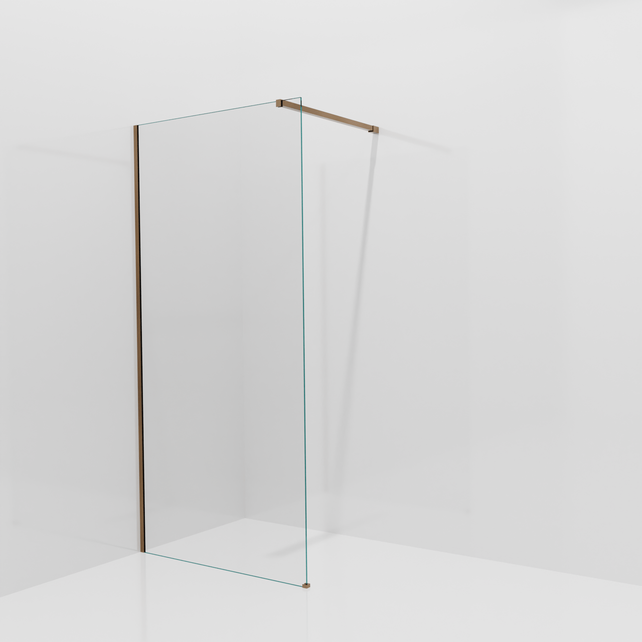 Balmani Modular douche à l'italienne: 100 x 200 cm, Verre extra transparent, avec coating, Profil Brushed Rosegold