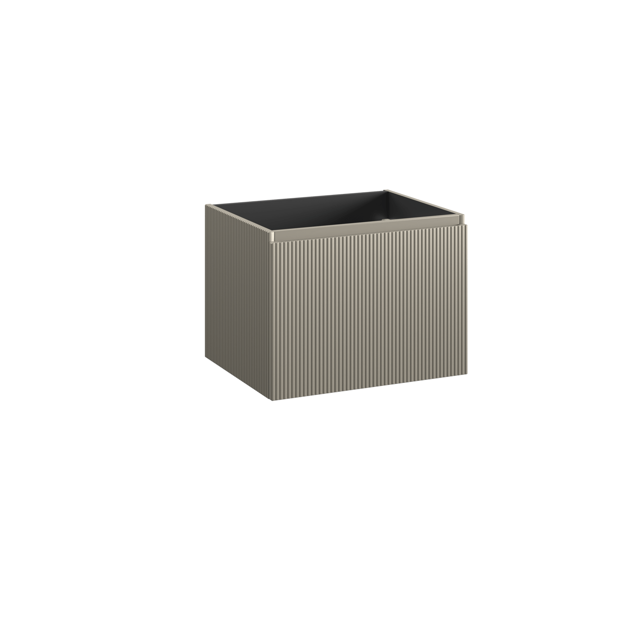 Storke Ribs zwevende wastafelonderkast 65 x 52 cm zijdegrijs 2 lades