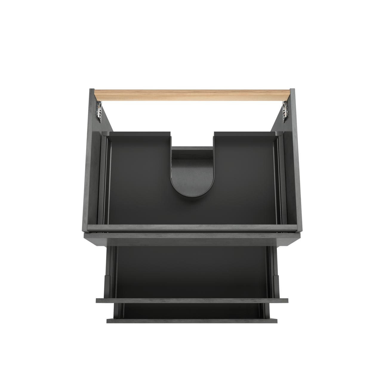 Balmani Lucida staande wastafelonderkast 75 x 55 cm beton donkergrijs 3 lades