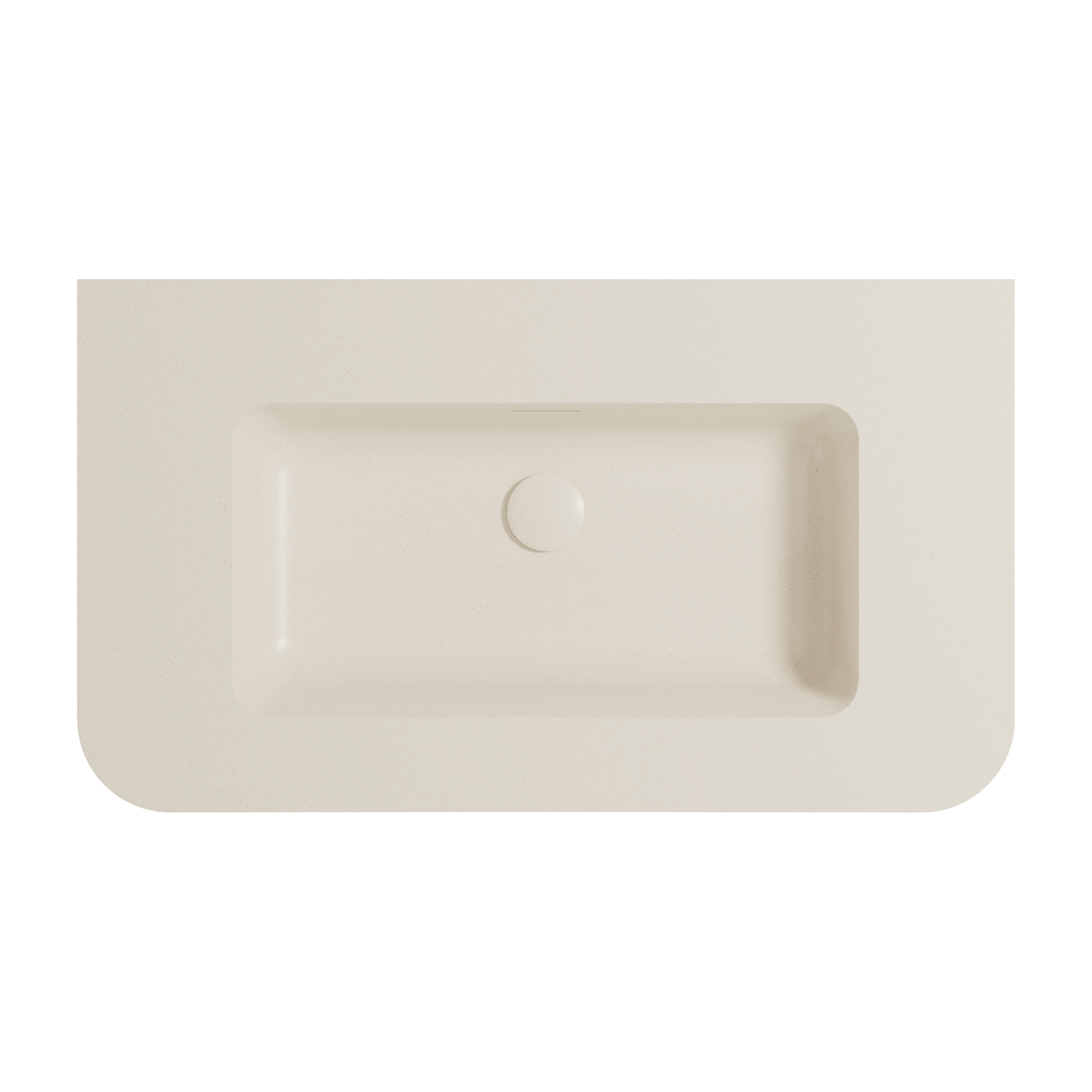 Storke Mata Soft enkele wastafel beige granita solid surface 80 x 46 cm