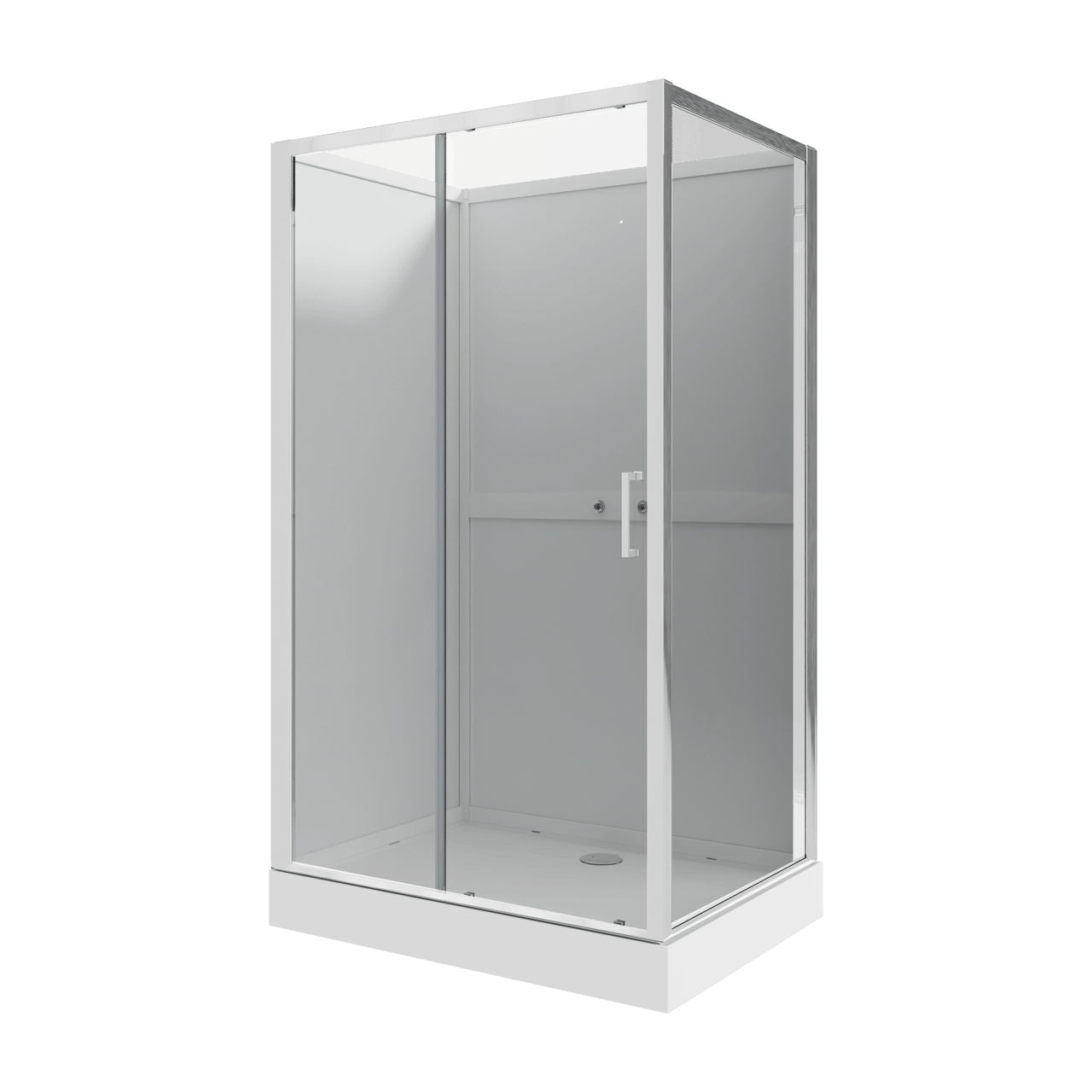 Luca Varess Talan cabine de douche avec porte coulissantes 90 x 120 cm verre transparent profil chrome mat