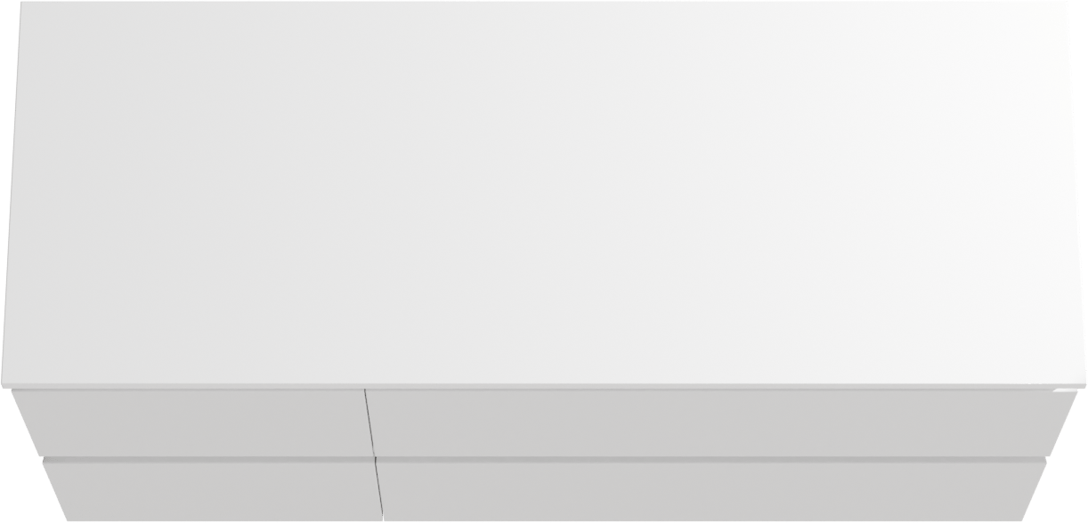 Linie Lado hängendes Möbelstück Set: 120 x 46 cm, Weiß matt, mit Lado Doppel Waschtischplatte, Marmorkomposit Weiß glänzend