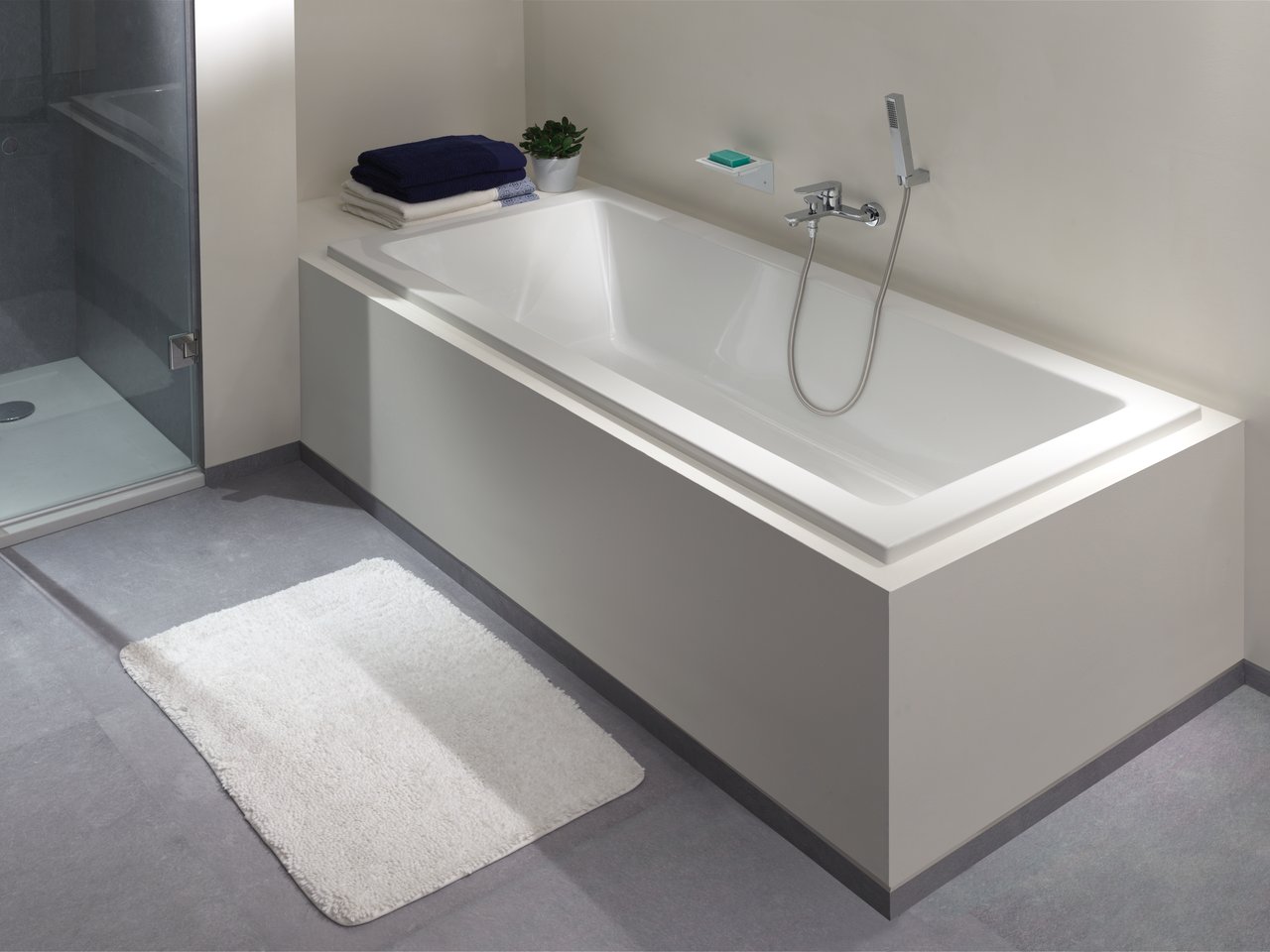 Luca Varess Sandrina baignoire encastrable mono 170 x 75 cm acrylique blanc brillant