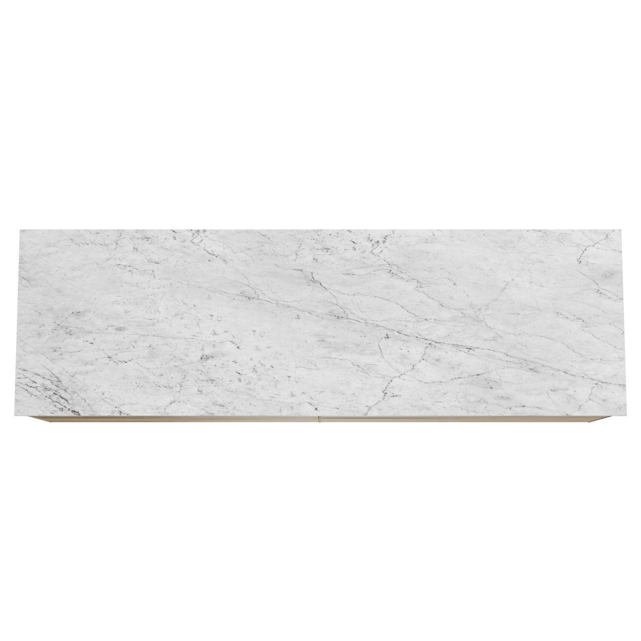 Balmani Mitra hängendes Möbelstück Set: 180 x 55 cm, Rohe Eiche, mit Stretto Einzel- oder Doppel Waschtischplatte, Marmor Carrara