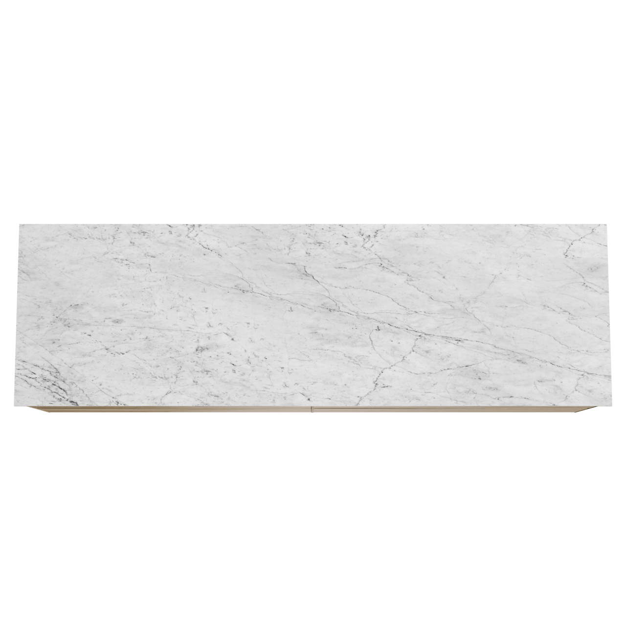 Balmani Mitra meuble salle de bains suspendu 180 x 55 cm chêne brut avec Stretto tablette simple ou double en marbre carrare