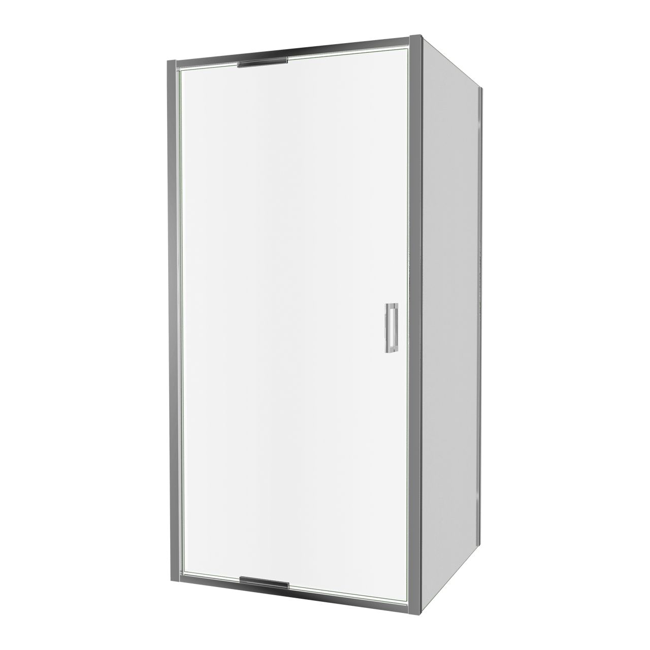 Luca Varess Vidor In douchecabine met draaideur en vaste zijwand 100 x 90 cm helder glas glans chroom profiel