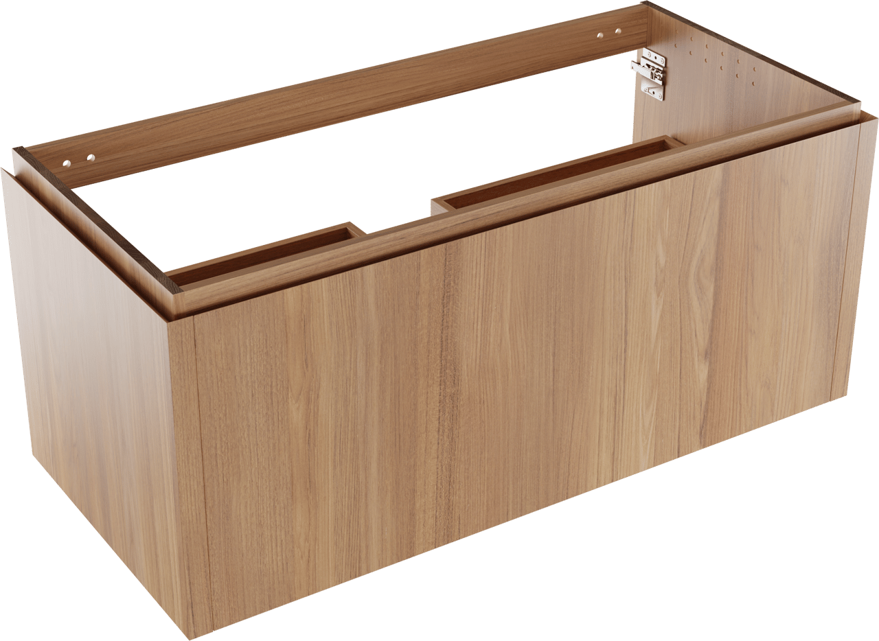 Balmani Eclips hängendes möbelstück Waschtischunterschränke 120 x 55 cm Teak 2 Schubladen