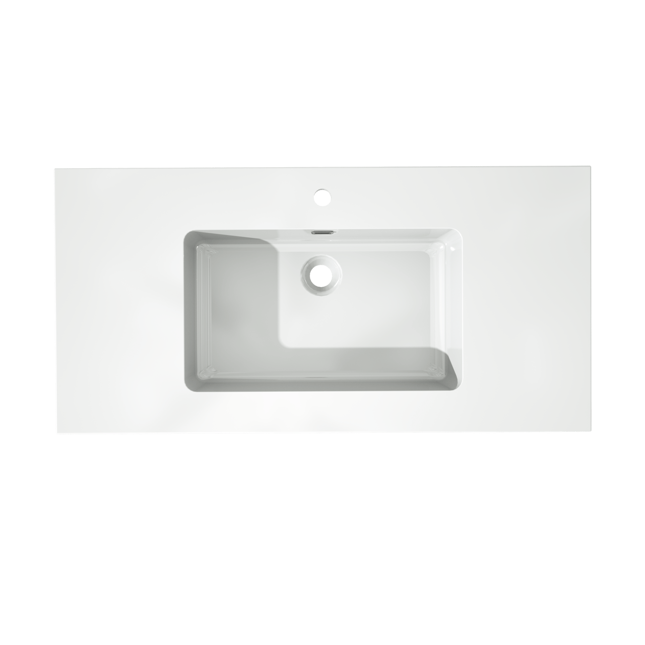 Storke Diva vasque simple marbre composite brillant 105 x 52 cm