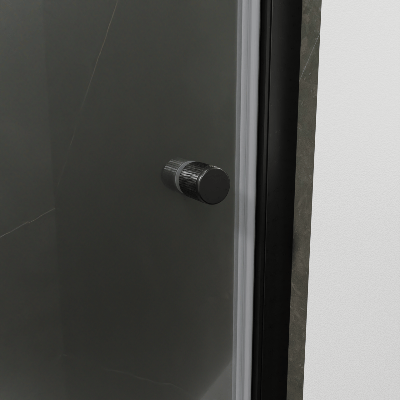 Luca Varess Kuresa douche draaideur 85 x 200 cm helder glas mat zwart profiel