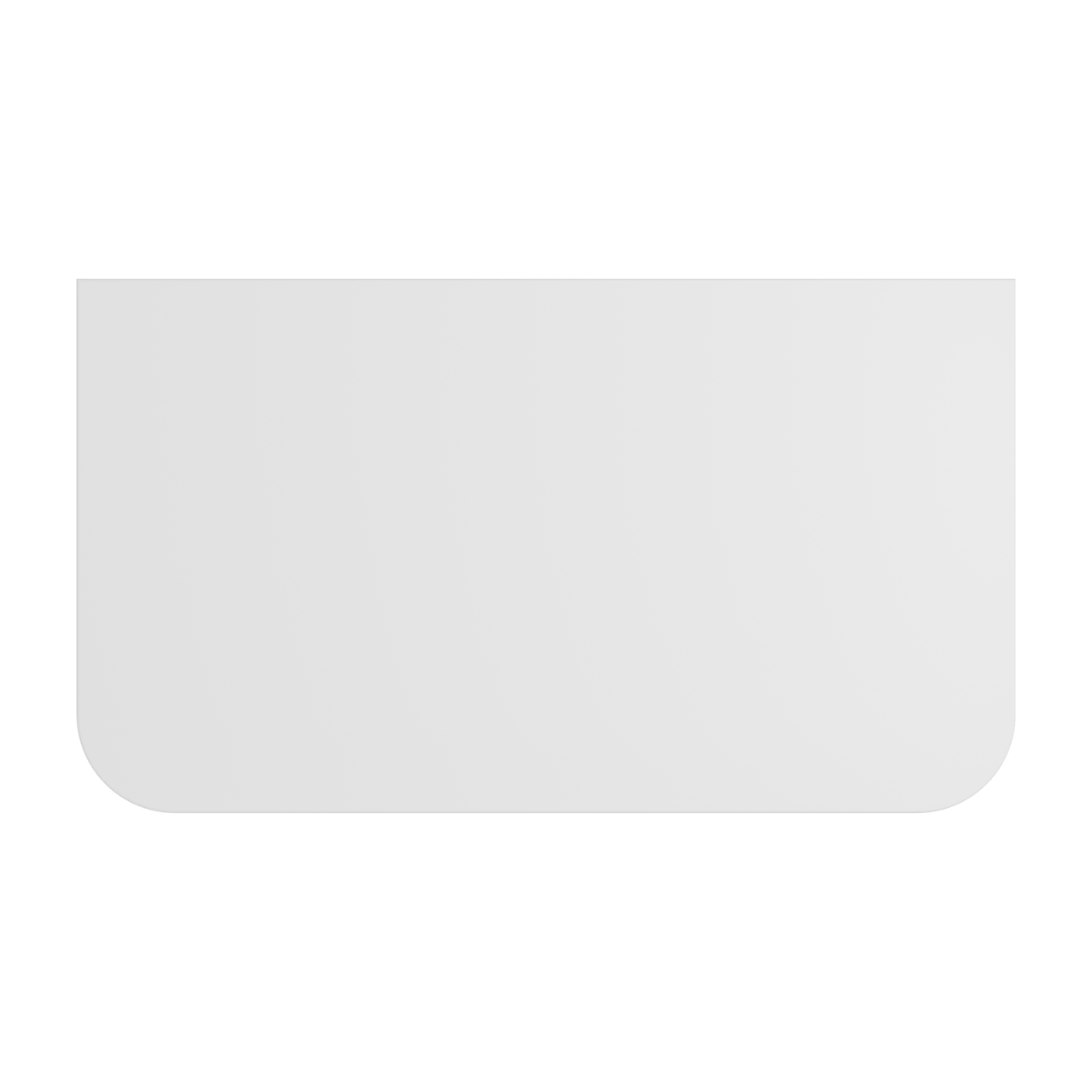 Storke Tavola Soft enkel wastafelblad mat witte solid surface 80 x 46 cm