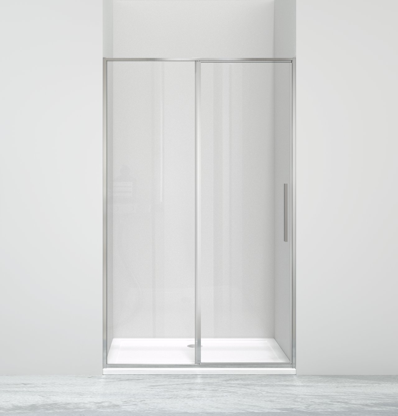 Luca Varess Morano douche draaideur 120 x 190 cm helder glas glans chroom profiel