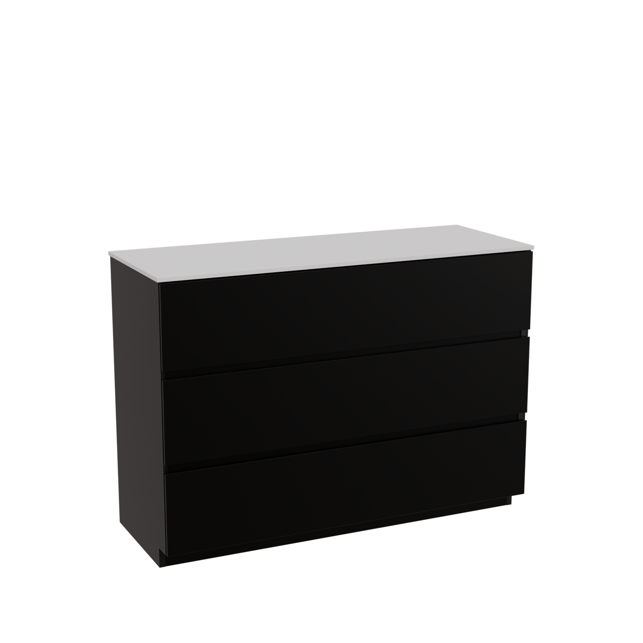 Storke Edge freistehendes Möbelstück Set: 120 x 46 cm, Schwarz matt, mit Tavola Einzel- oder Doppel Waschtischplatte, Solid Surface Weiß matt