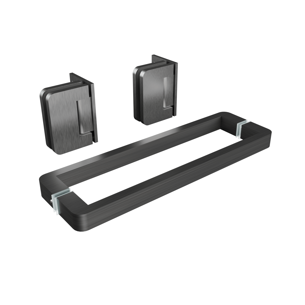Balmani Modular Duschtürscharniere und Griff, Brushed GunMetal