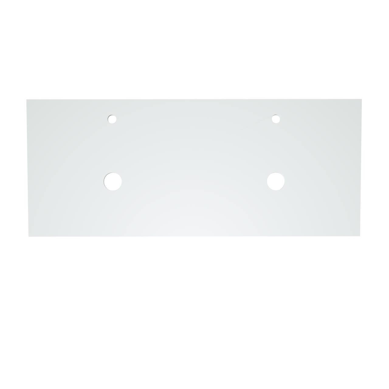 Balmani Facetta Doppelwaschtischplatte, Solid Surface matt, 135 x 55 cm