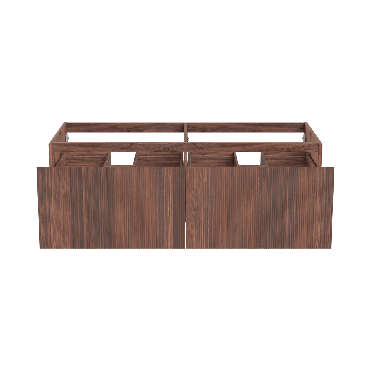 Balmani Fila zwevende wastafelonderkast 150 x 55 cm fineer notelaar 4 lades