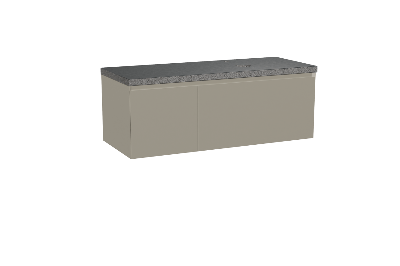 Balmani Idra Badmöbel Set mit Rock Waschtischplatte für Aufsatzwaschbecken