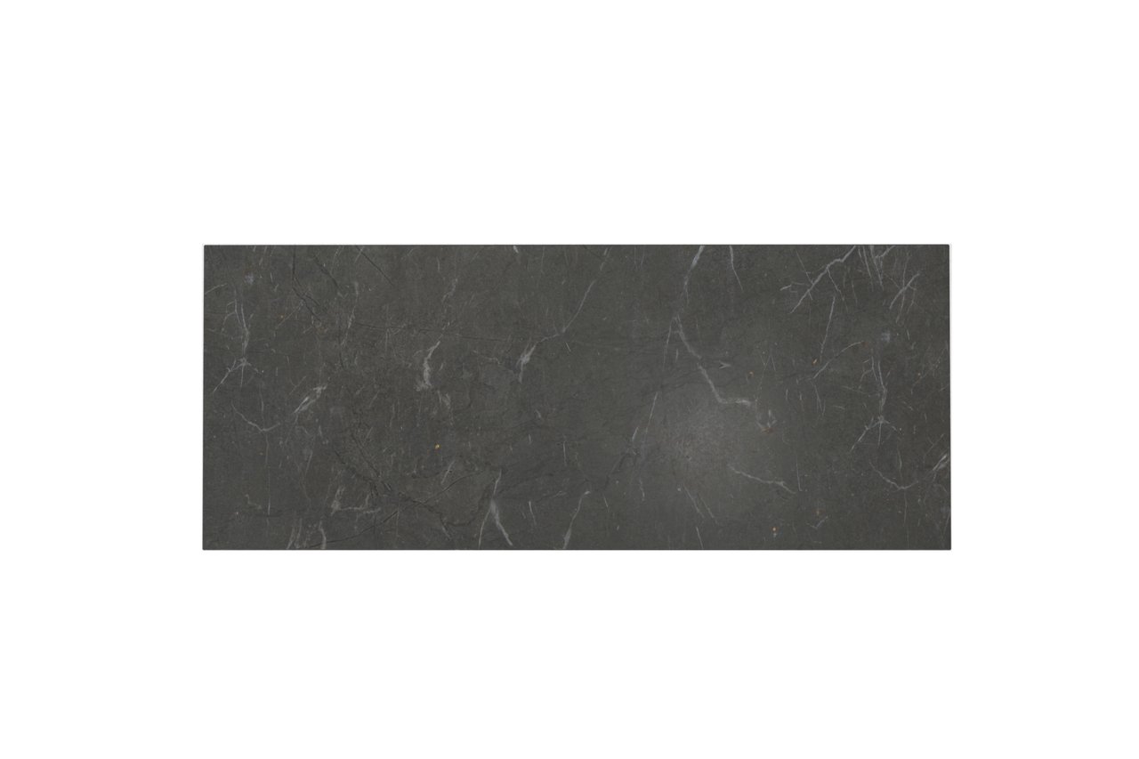 Balmani Stretto Einzel- oder Doppelwaschtischplatte, Pietra, Grey marmor, 135 x 55 cm