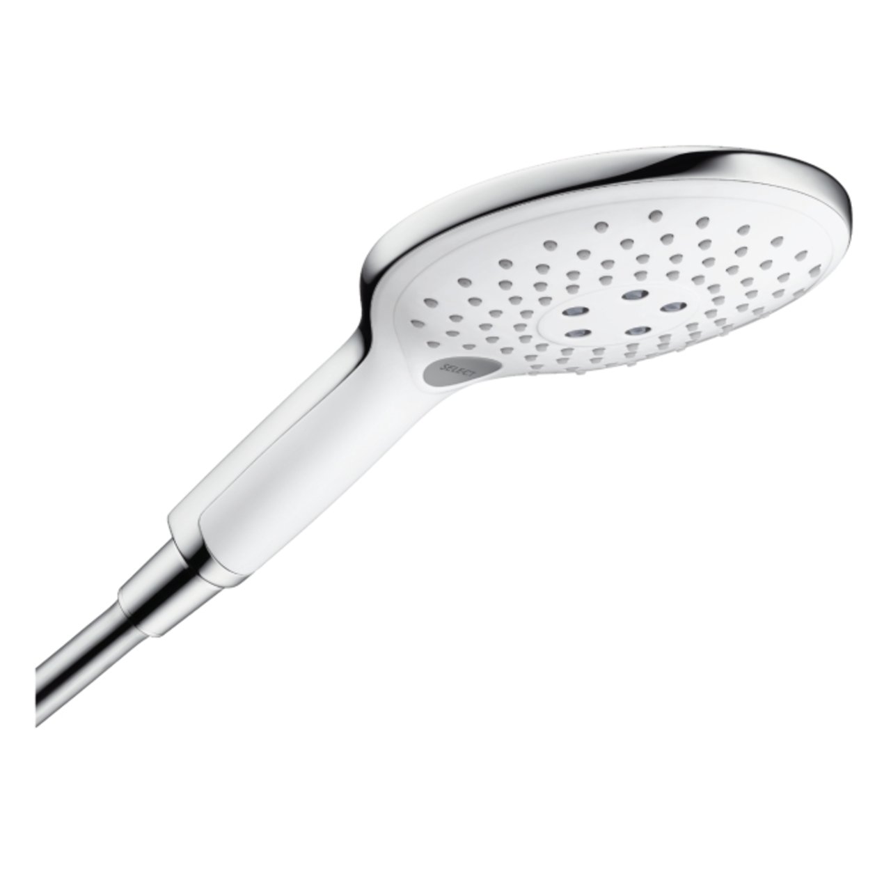 Hansgrohe Raindance Select S 150 Ecosmart Handbrause, 3 Strahlfunktionen, Chrom Glänzend und weiß