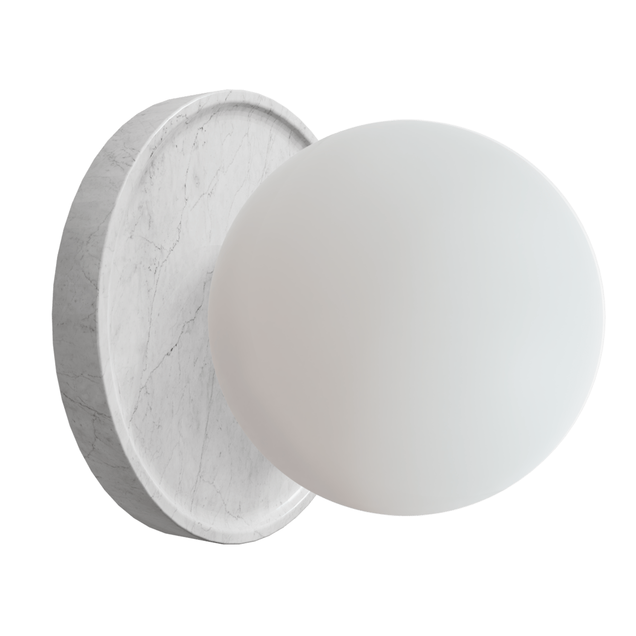 Balmani Pelota Disc medium LED Spiegelbeleuchtung: 16 cm, Carrara-Marmor