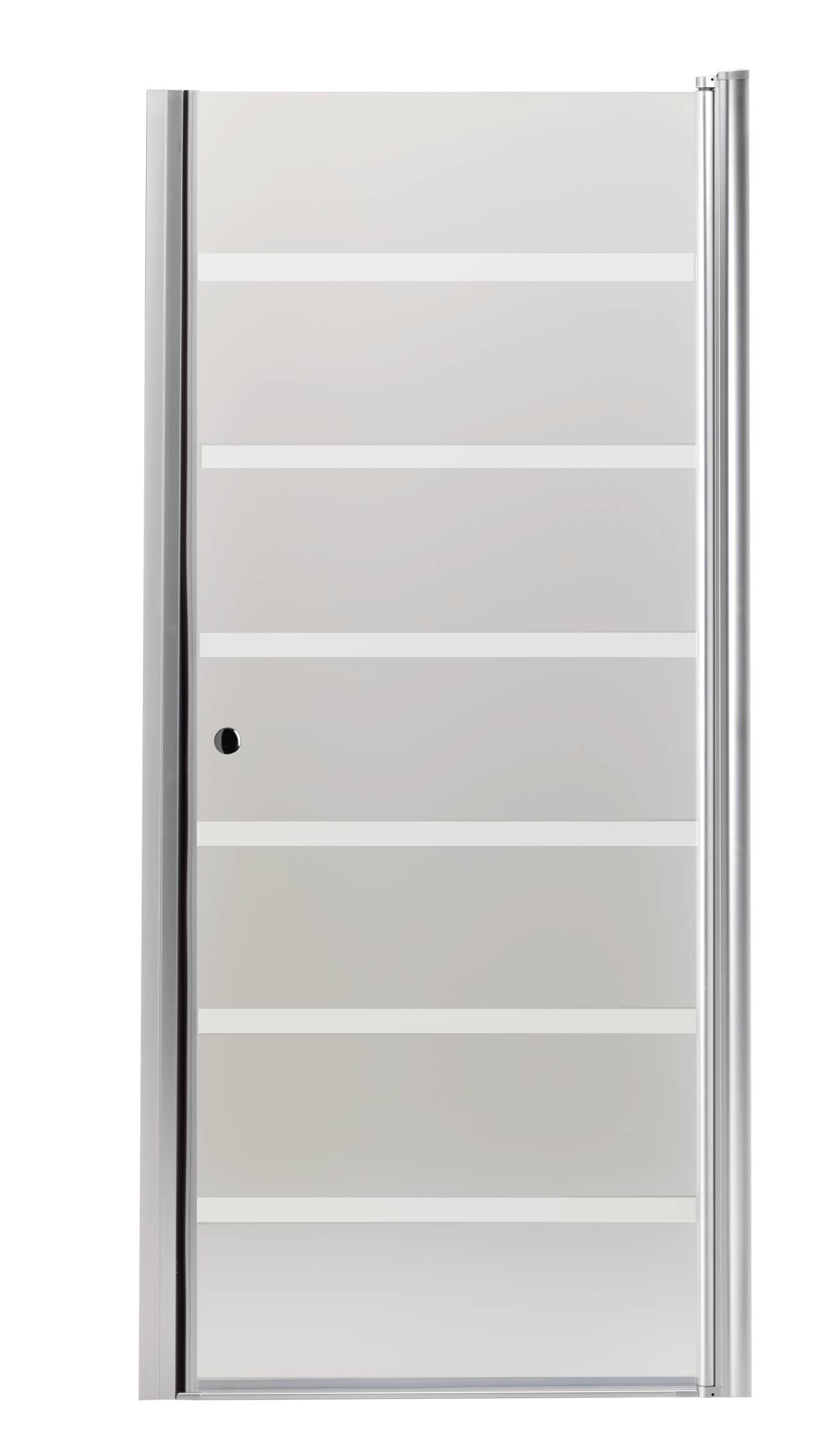 Luca Varess Cyrus douche draaideur 100 x 195 cm helder gestreept glas mat aluminium profiel