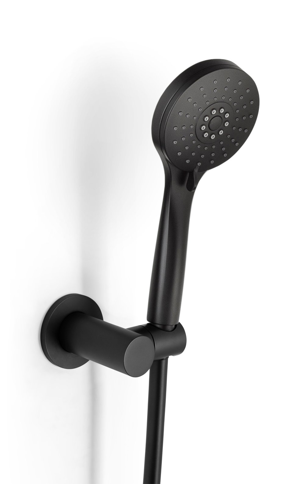 Blaufoss Round douchekop met slang 3 straalsoorten Mat Zwart