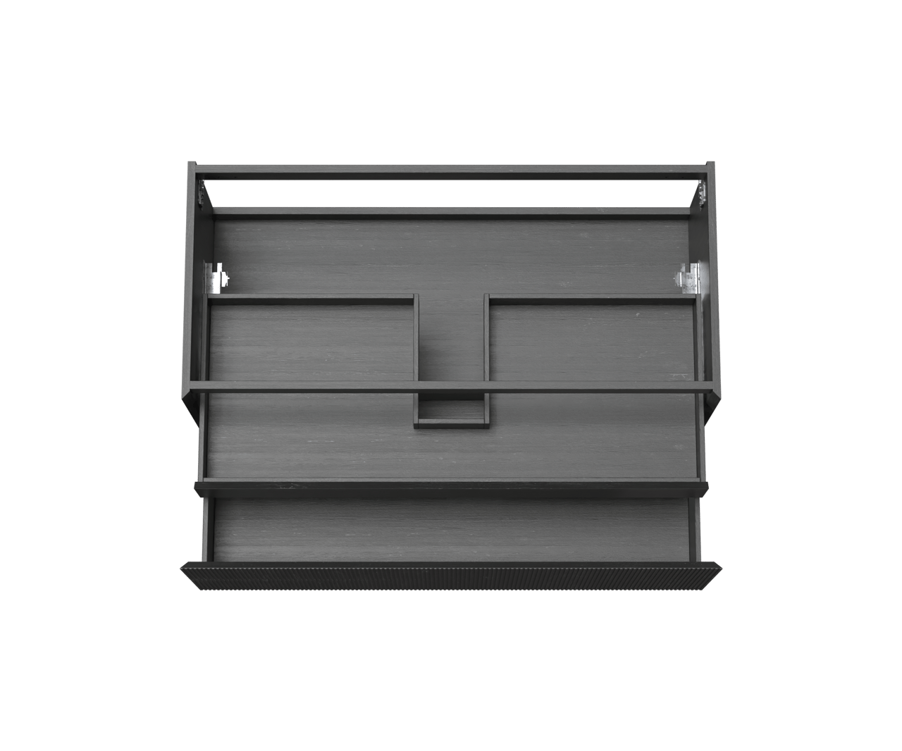 Balmani Fila zwevende wastafelonderkast 120 x 55 cm fineer zwarte eik 2 lades