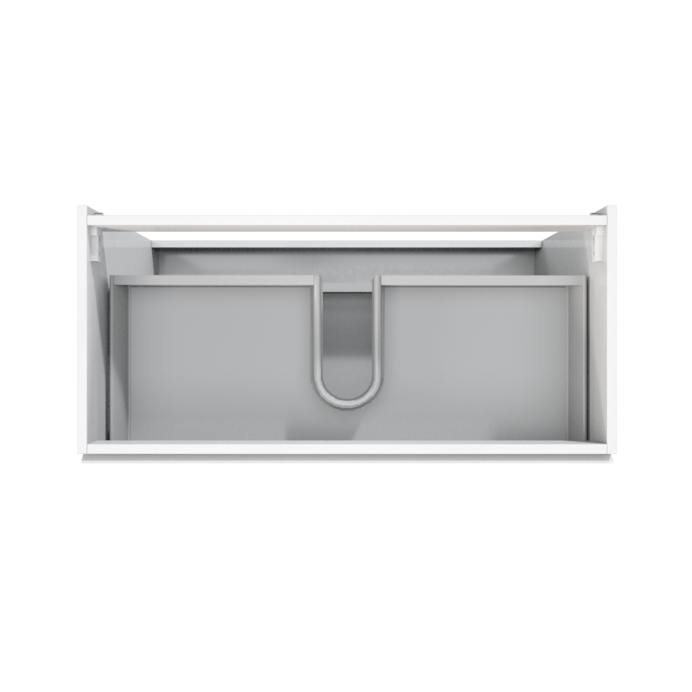 Storke Delta meuble sous-vasque avec 1 découpe siphon blanc brillant 100x48cm à poser