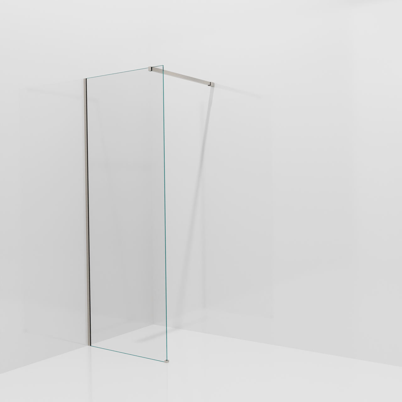 Balmani Modular inloopdouche: 80 x 200 cm, Extra helder glas met coating, Brushed CoolMetal profielen