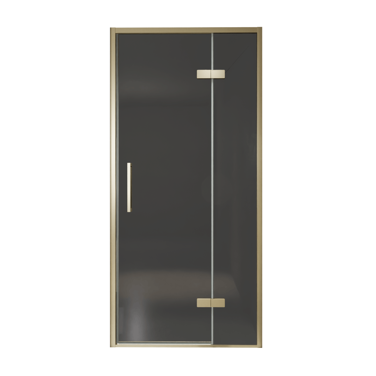 Balmani Senses Design douche draaideur rechts 100 cm x 210 cm Rookglas, Brushed Champagne Gold profielen