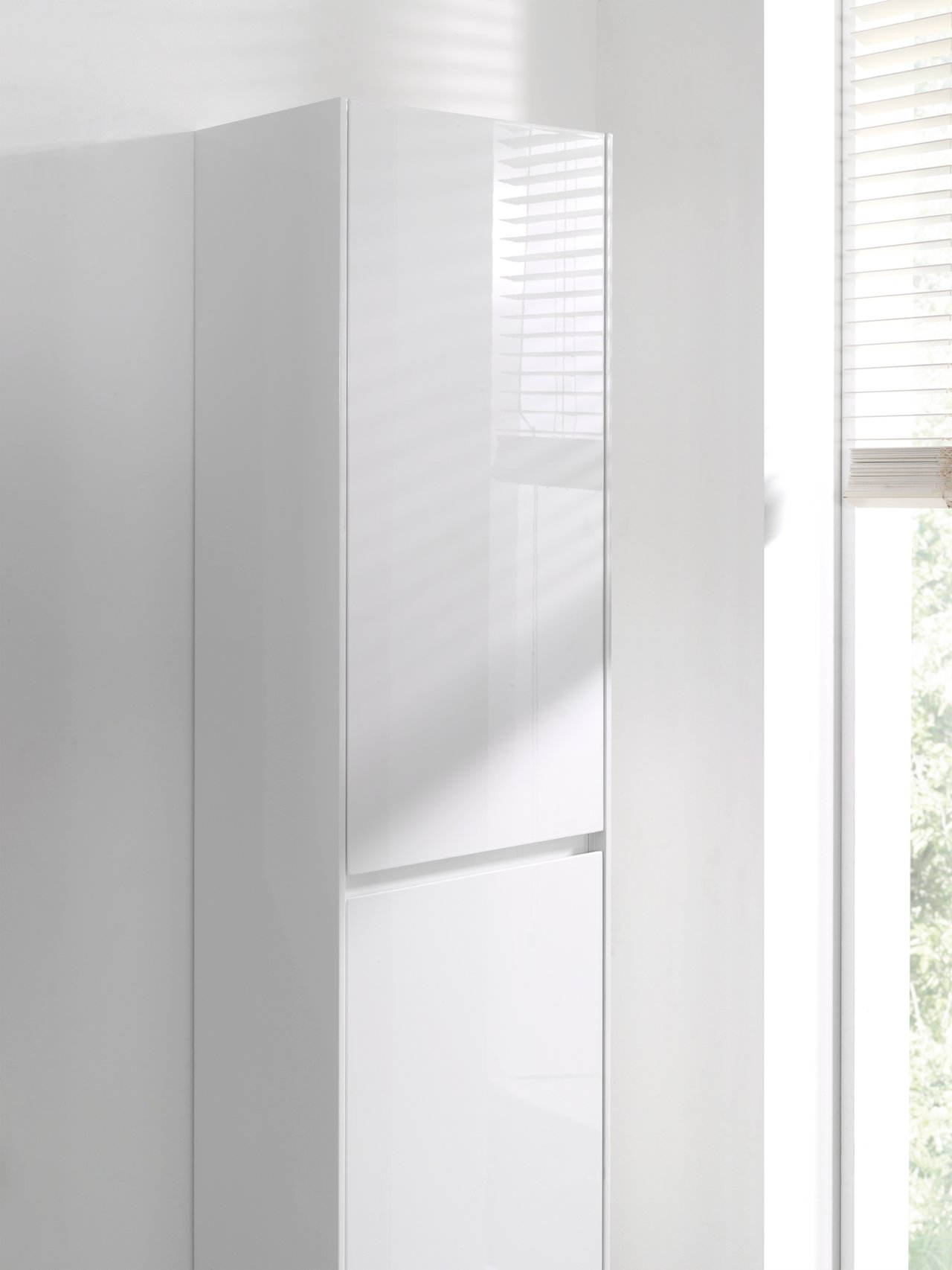 Storke Edge zwevende badkamerkast Hoogglans Wit 40 x 30 x 170 cm